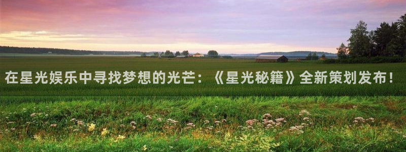 wg电子平台：在星光娱乐中寻找梦想的光芒：《星光秘籍》全新策划发布！
